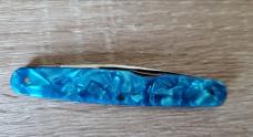 3 1/4" Joseph Rodgers 2-Blade Pen Knife, Nice Blue Celluloid Scales