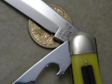 Camillus New York USA Delrin Yellow 25 Fish Knife w/Scaler and Sharpener