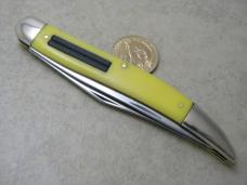 Camillus New York USA Delrin Yellow 25 Fish Knife w/Scaler and Sharpener