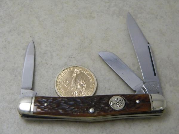 Boker USA 8586 Bone Stockman Knife