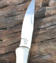 Buck 532 Custom Anvil Tang Stamp Mirror Polish Ram Horn Handles File Work Inside And Out