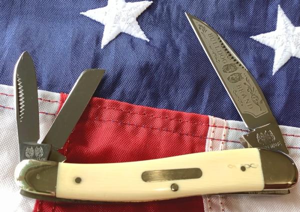 Bulldog Brand HAND MADE Whittler w/ Ivory Handles -NOS & M/NM Bulldog Brand HAND MADE Whittler w/ Ivory Handles -NOS & M/NM