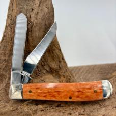 Case XX 6207 SS Smooth Bone Handle 2006 USA Two Blade Trapper Pocket Knife (214)