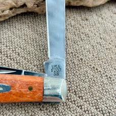 Case XX 6207 SS Smooth Bone Handle 2006 USA Two Blade Trapper Pocket Knife (214)