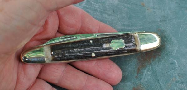 Parker Bulldog 1999 Ango Saxon Whittler Stag 5 1/4" Closed Mint Western indiana Club 1 Of 22 Made