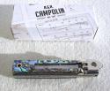 NEW A.G.A. CAMPOLIN 6" BEAUTIFUL ABALONE SHELL AUTOMATIC LEVER LOCK WITH BOX