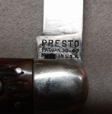 Presto Single Blade M2 Paratrooper with Jigged Bone handles 