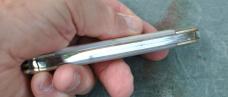 Parker Bulldog 1998 Pearl Anglo Saxon Whittler % 1/4" Factory Mint Master Blade Etched Prototype 