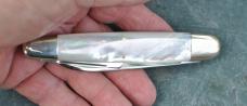 Parker Bulldog 1998 Pearl Anglo Saxon Whittler % 1/4" Factory Mint Master Blade Etched Prototype 