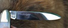 Parker Bulldog 1998 Pearl Anglo Saxon Whittler % 1/4" Factory Mint Master Blade Etched Prototype 