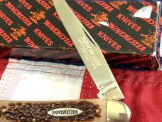 Winchester 4 & 1/4" Toothpick (Mdl# 19022) w/ Brown Derlin Handles