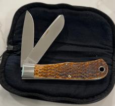 #10367 CASE XX TONY BOSE COLLABORATION 2019 BROWN BULLNOSE TRAPPER KNIVES NEW