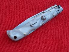 New 9" Italian Roma style Swinguard Switchblade knife Pearl handles II