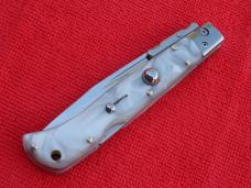 New 9" Italian Roma style Swinguard Switchblade knife Pearl handles III