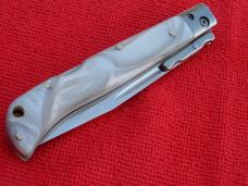 New 9" Italian Roma style Swinguard Switchblade knife Pearl handles III