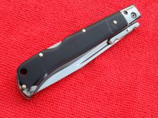 New 9"Italian Roma style Swinguard Switchblade knife Blackhorn handles 