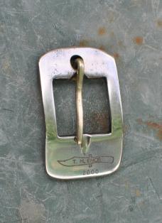 Tom Enos Guild member Belt Buckle Made In 2000 Tool Steel For 1" Belt Tang Stamped