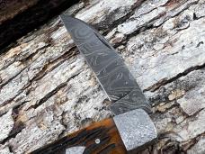 SACRED BEAR "TORY UTT" CUSTOM JIGGED BONE DAMASCUS SWAY BACK