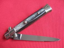 Vintage 1960's Italian Button Open Button Close 9 Inch Stiletto Switchblade Knife