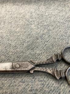 Antique (3) Pair of Hair Cutting/Sewing Scissors:  Keen Kutter, Wester & Butz, Krusius Brothers