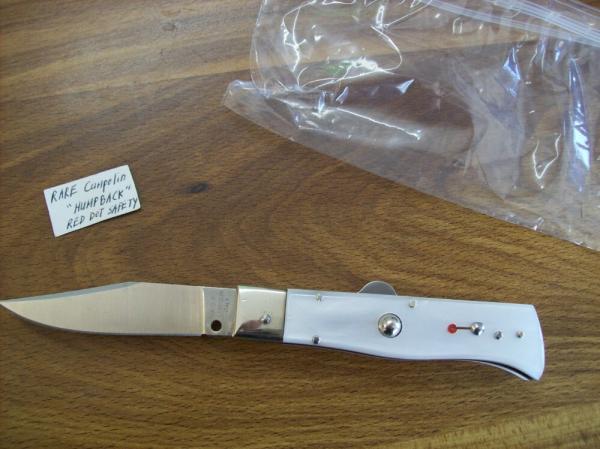 Rare A.G.A. Campolin Humpback Italian Automatic Red Dot Safety UNUSED Faux Pearl