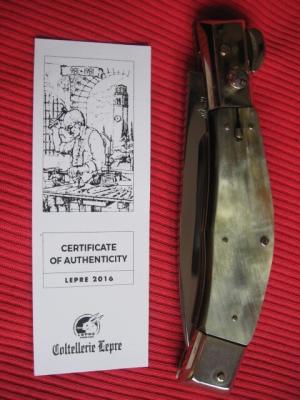 Quality Italian Unique Mechanism LEPRE Knife Limited Edition 2016 MANIAGO ITALY w/Certificate