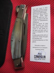 Quality Italian Unique Mechanism LEPRE Knife Limited Edition 2016 MANIAGO ITALY w/Certificate