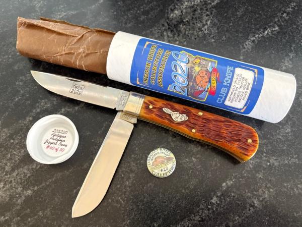 Great Eastern Cutlery Northfield 235220 Pioneer Trapper OKCA 2020 Club Knife Jig Bone GEC 23 
