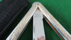 c. 1980's Stainless Steel Japan Butterfly Balisong BOWIE Knife UNUSED