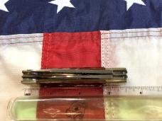 Bulldog Brand Hand Made (Heavy Duty) 3 & 1/2" Gunstock Razor Knife w/ Brown Bone Handles