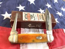 Schatt & Morgan by Queen, Equal End 2 Blade Knife w/ Nice Bone Handles -One of 600 -NOS & NM