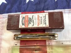Schatt & Morgan by Queen, Equal End 2 Blade Knife w/ Nice Bone Handles -One of 600 -NOS & NM