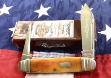 Schatt & Morgan by Queen, Equal End 2 Blade Knife w/ Nice Bone Handles -One of 600 -NOS & NM