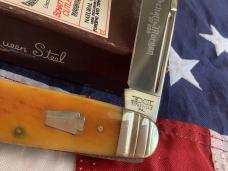 Schatt & Morgan by Queen, Equal End 2 Blade Knife w/ Nice Bone Handles -One of 600 -NOS & NM
