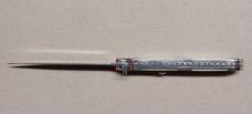 Custom handmade Gold-lip Mother of Pearl Dagger Blade Switchblade 