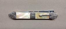 Custom handmade Gold-lip Mother of Pearl Dagger Blade Switchblade 