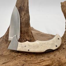 Hen & Rooster Drop Point Bone Lock Back Folding Pocket Knife HR-5045-PS (120)