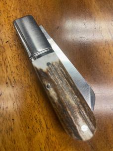 Rosecraft Blades Beaver Creek Barlow with Sheepsfoot Blade and Stag Scale Covers