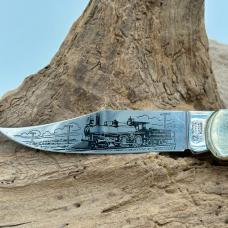 BOKER STEAM ENGINE 1995 LOCK BACK TRADITIONAL FOLDING POCKET KNIFE WOOD (227)