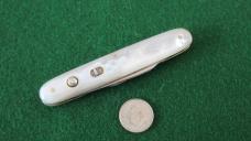 c .pre-1948 SCHRADE CUT CO. 3-3/8" DOUBLE Switchblade MOP 2 PAT DATE