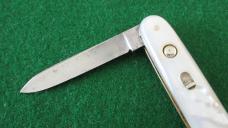 c .pre-1948 SCHRADE CUT CO. 3-3/8" DOUBLE Switchblade MOP 2 PAT DATE