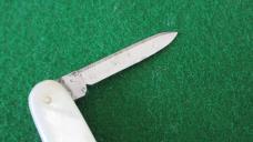 c .pre-1948 SCHRADE CUT CO. 3-3/8" DOUBLE Switchblade MOP 2 PAT DATE