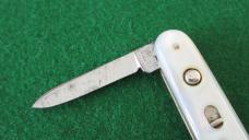 c .pre-1948 SCHRADE CUT CO. 3-3/8" DOUBLE Switchblade MOP 2 PAT DATE