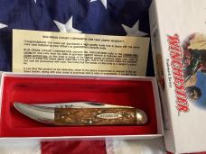 1992 Winchester Large Toothpick By Blue Grass Cutlery (Mdl# 1936) w/ Brown Bone Handles