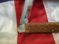 1992 Winchester Large Toothpick By Blue Grass Cutlery (Mdl# 1936) w/ Brown Bone Handles