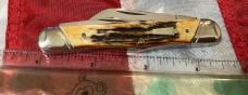 *second* Schatt & Morgan 3 & 1/2” Whittler Knife w/ Super Stag Handles -NOS & M/NM