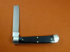 Cooper Cutlery Smooth Buffalo Horn Razor Trapper Knife NIT Made in USA 5119BH
