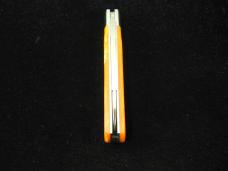Dollar Knife Co. Smooth Orange Camel Bone with White Shield Jack Knife by Cooper Cutlery USA OSCB-WS
