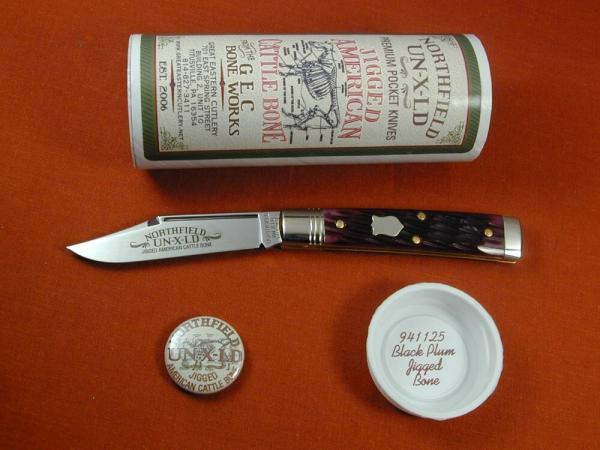 Great Eastern Cutlery GEC Northfield Black Plum Jigged Bone Liberty Jack Knife NIT USA 941125 Great Eastern Cutlery GEC Northfield Black Plum Jigged Bone Liberty Jack Knife NIT USA 941125
