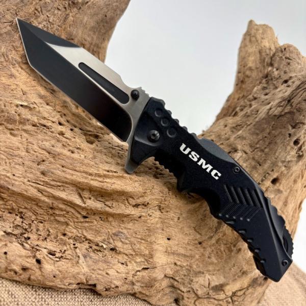 Marine USMC MTech Spring-Assist Licensed Folding Knife Pocket M-A1058BK NIB